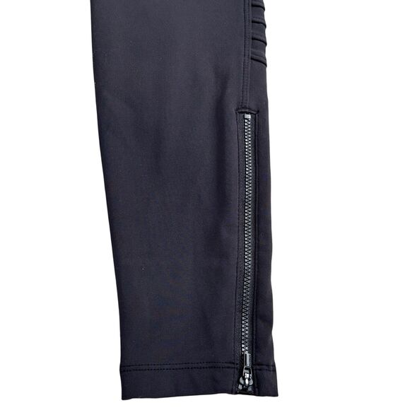 Athleta Delancey Moto Tight Sz Small Black Ankle Zip. Back Zip Pockets - Picture 9 of 15